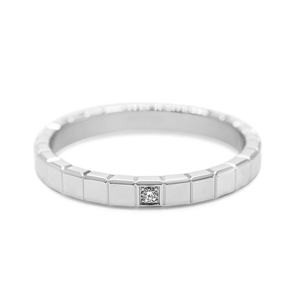 used Chopard Icecube Ring, 1 Diamond - 18ct White Gold Ref 827702 - 1229