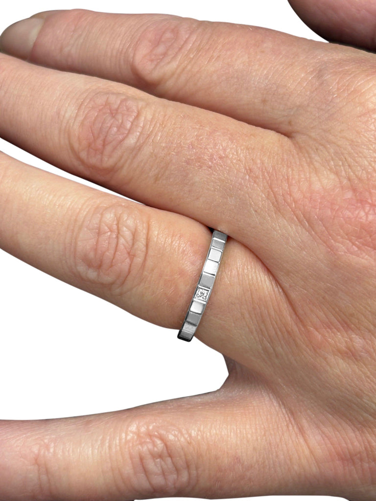 used Chopard Icecube Ring, 1 Diamond - 18ct White Gold Ref 827702 - 1229