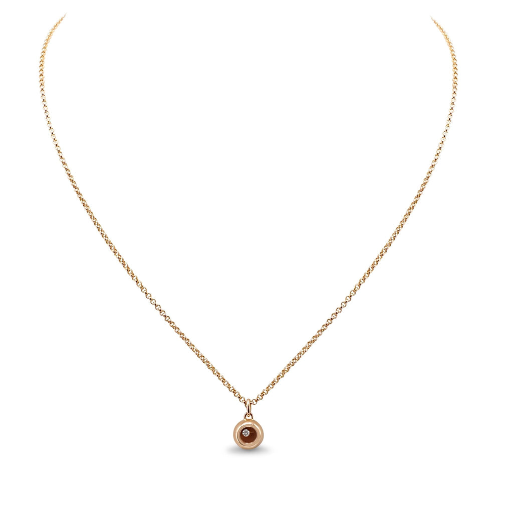 used Chopard Miss Happy Diamond Pendant Necklace - 18ct Rose Gold