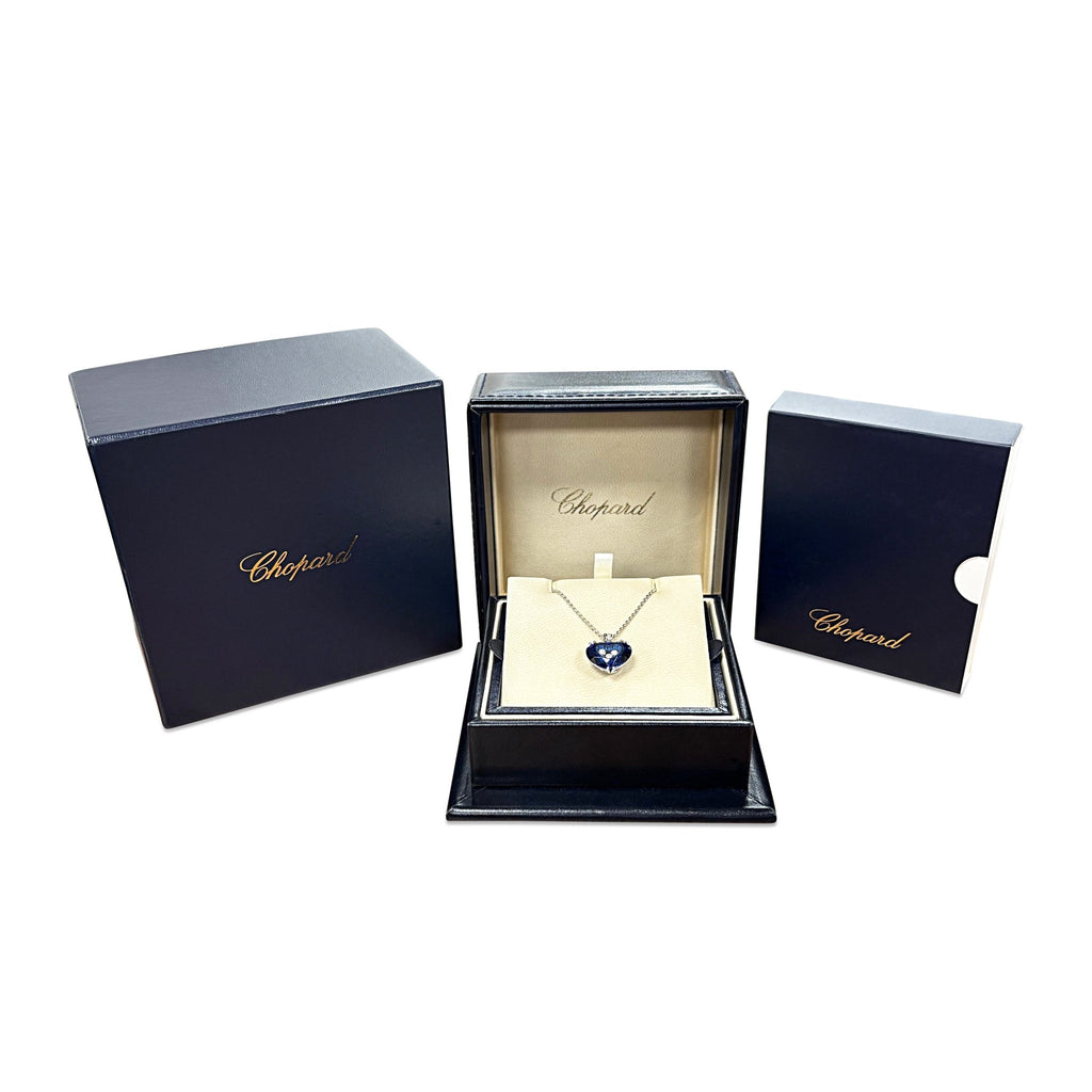 used Chopard So Happy Blue Stone & Diamond Pendant Necklace
