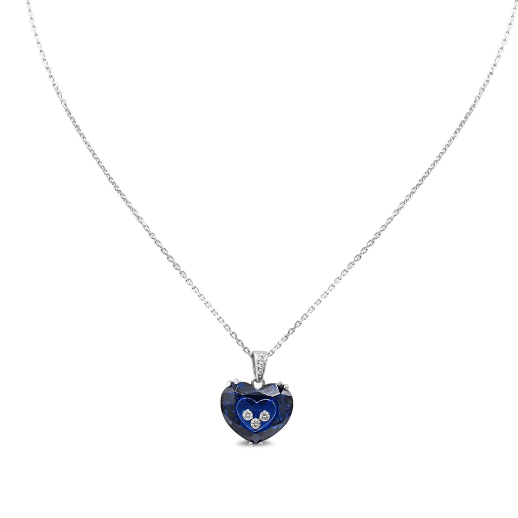 used Chopard So Happy Blue Stone & Diamond Pendant Necklace