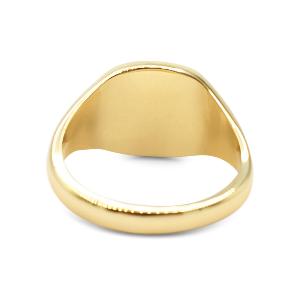 used Cushion Shaped Signet Ring - 9ct Yellow Gold