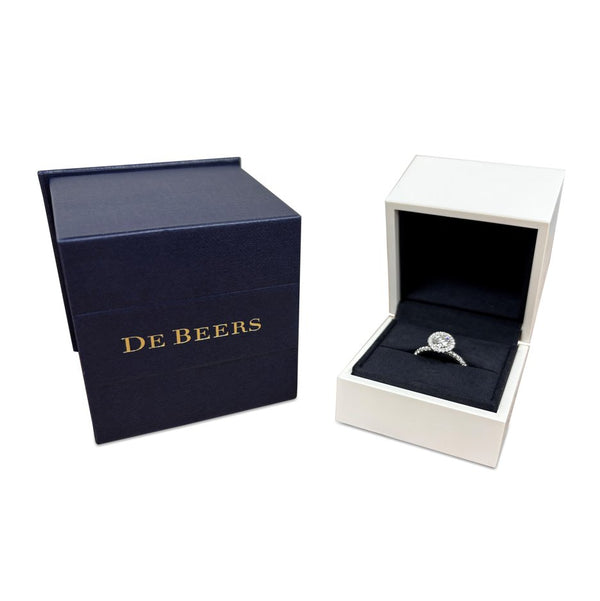 Pre-Owned De Beers Aura Diamond Halo Diamond Ring I S&R