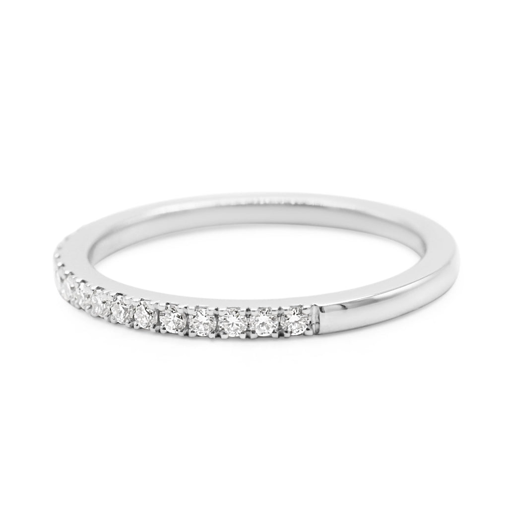 used De Beers Classic Diamond Half Eternity Ring - Platinum