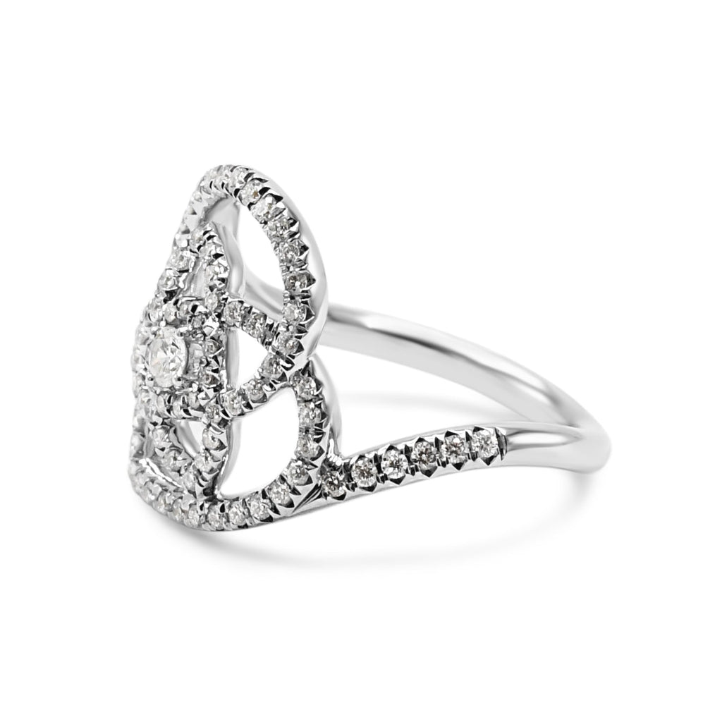 used De Beers Enchanted Lotus Diamond Ring - 18ct White Gold