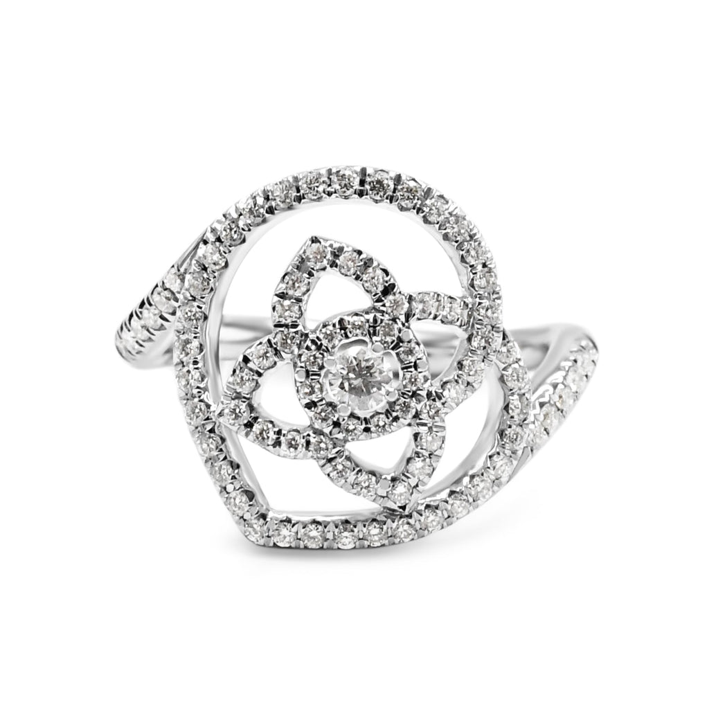 used De Beers Enchanted Lotus Diamond Ring - 18ct White Gold