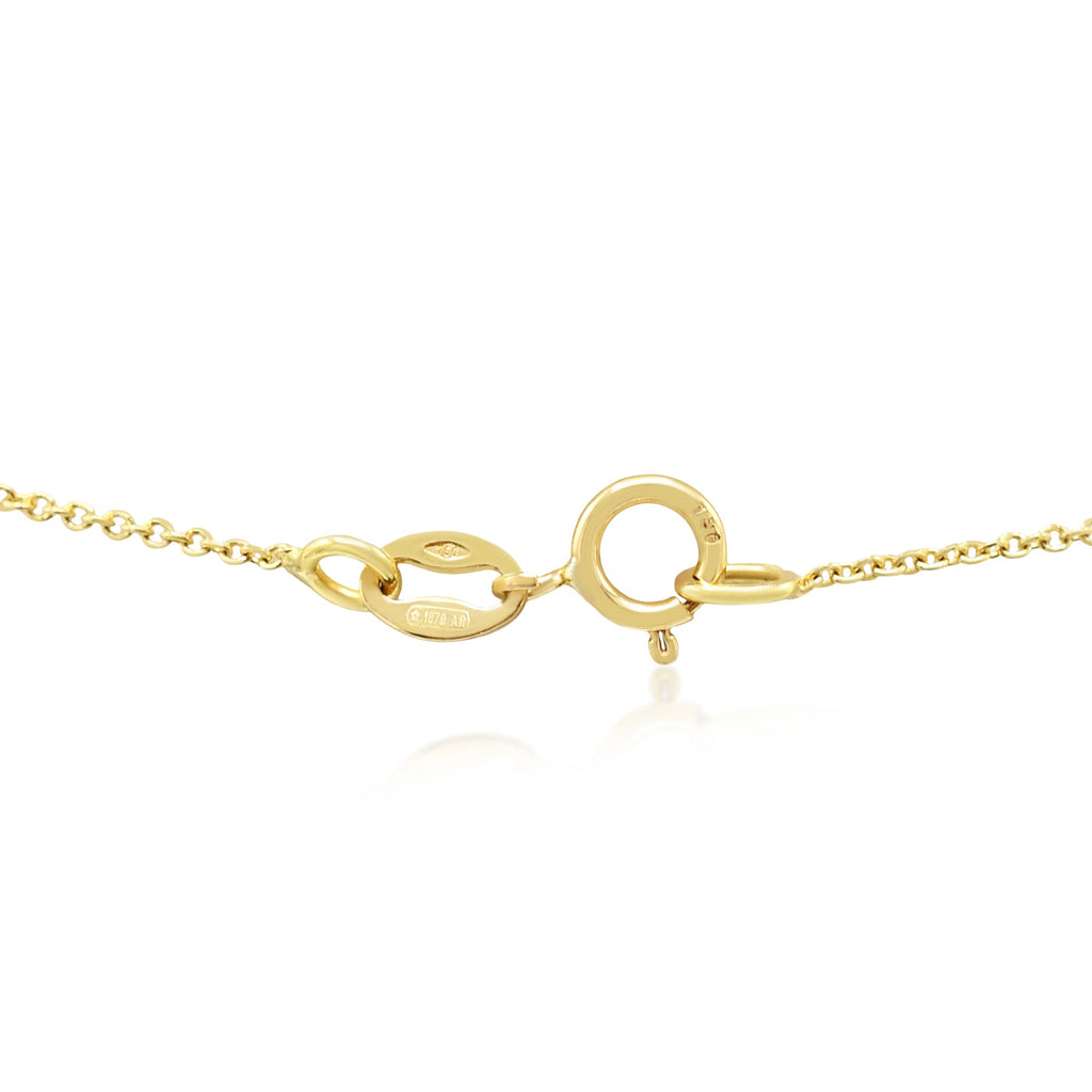 used Diamond & 7.5mm Cultured Pearl Pendant On 18ct 16" Trace chain