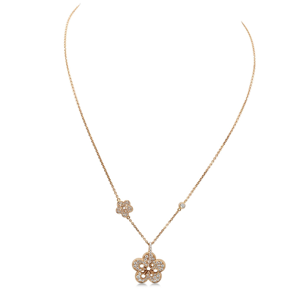 used Diamond Blossom Pendant Necklace By Boodles - 18ct Rose Gold