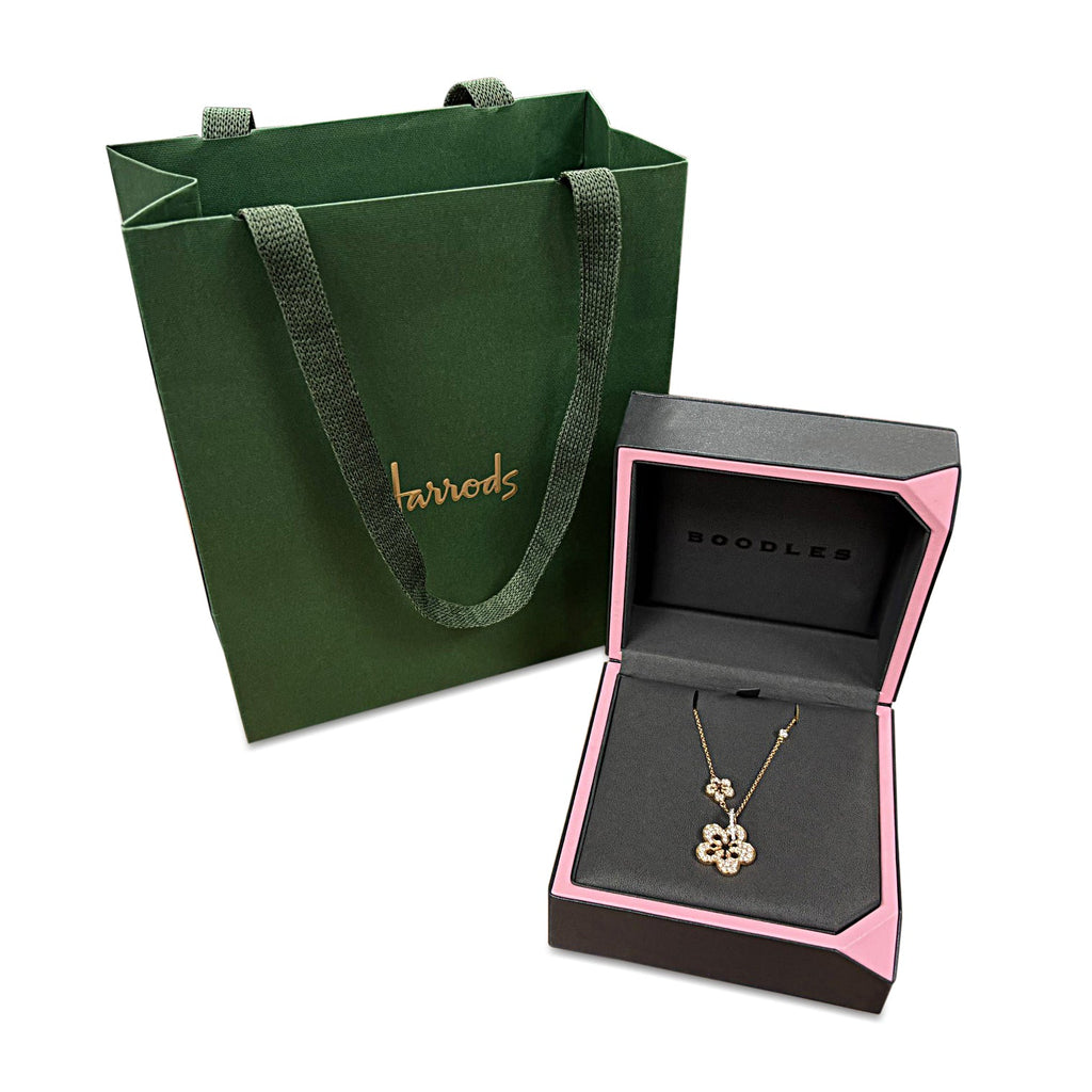 used Diamond Blossom Pendant Necklace By Boodles - 18ct Rose Gold