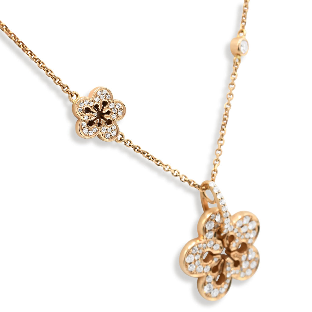 used Diamond Blossom Pendant Necklace By Boodles - 18ct Rose Gold