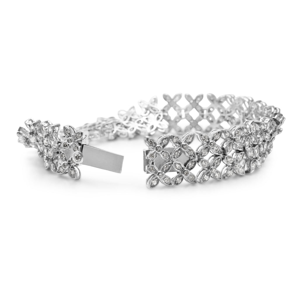 used Diamond Daisy Cluster 7" Fancy Bracelet