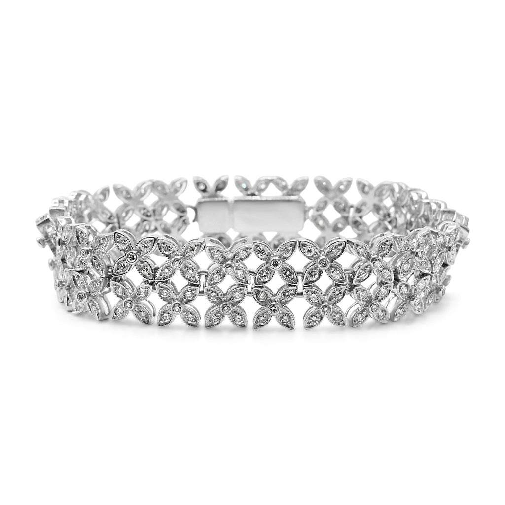 used Diamond Daisy Cluster 7" Fancy Bracelet