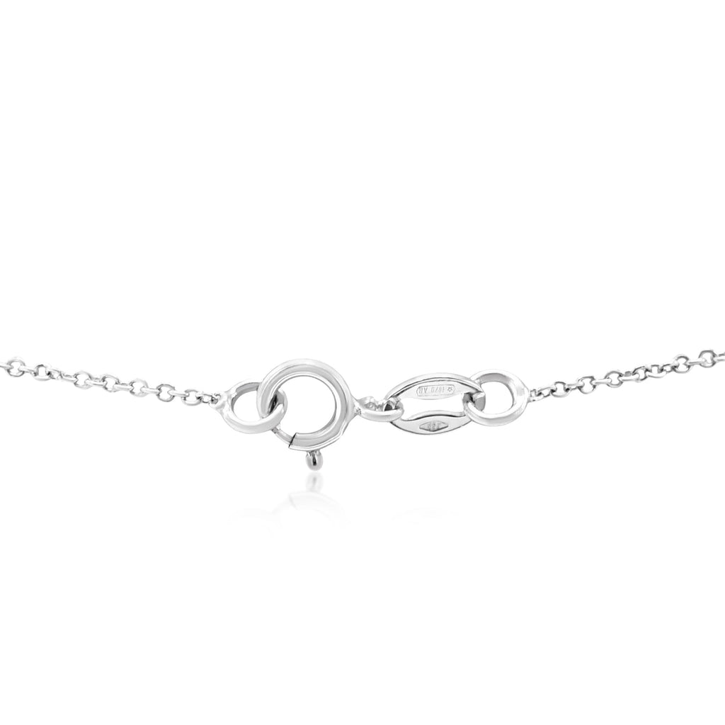 used Diamond Drop Pendant On A 16" 18ct White Gold Trace Necklace