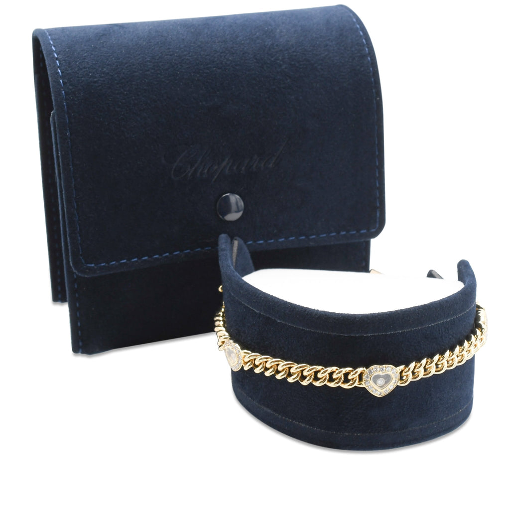 used Diamond Happy Diamond Hearts Bracelet - 18ct Yellow Gold