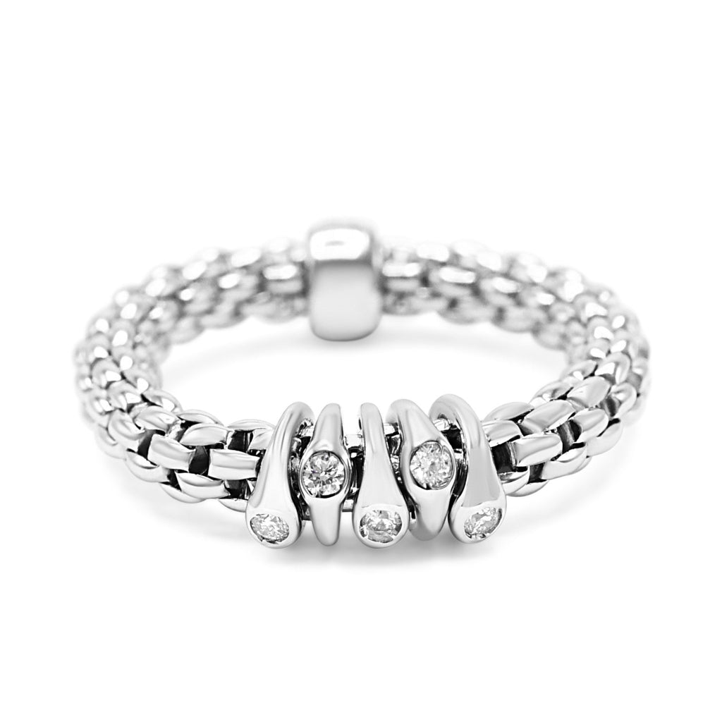 used Fope Flex'it, Diamond Set 5 Rondelle Ring