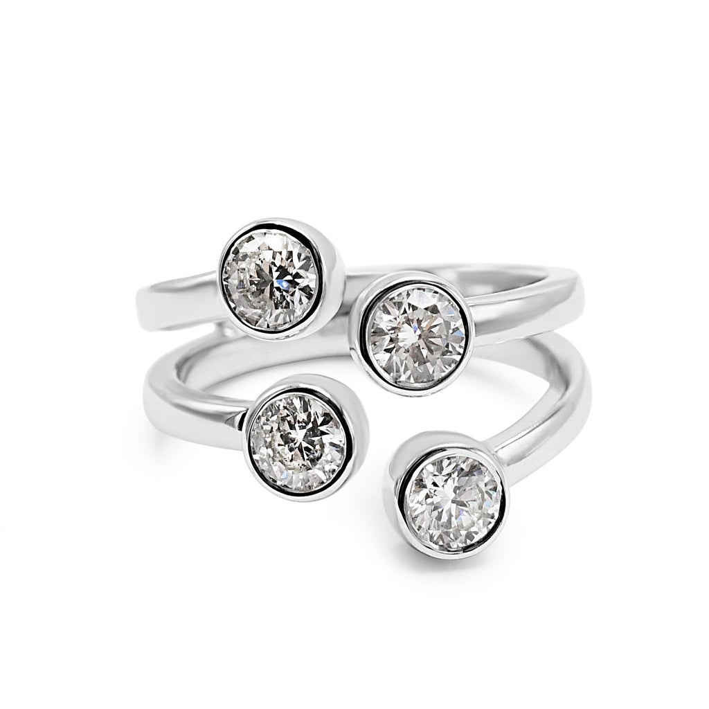 used Four Stone Brilliant Cut Diamond Ring - 18ct White Gold