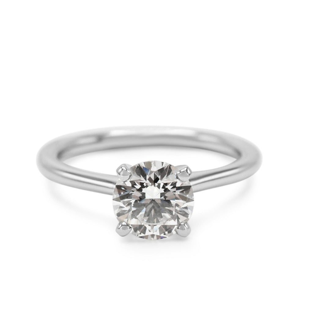 used GIA Certificated Brilliant Cut Solitaire Ring - Platinum