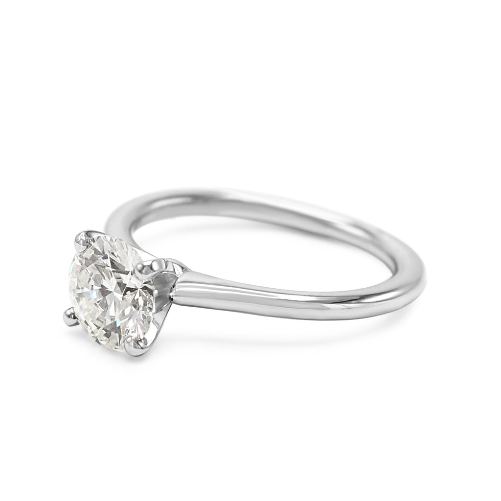 used GIA Certificated Brilliant Cut Solitaire Ring - Platinum