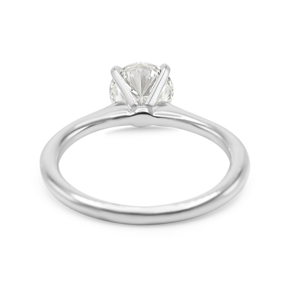 used GIA Certificated Brilliant Cut Solitaire Ring - Platinum