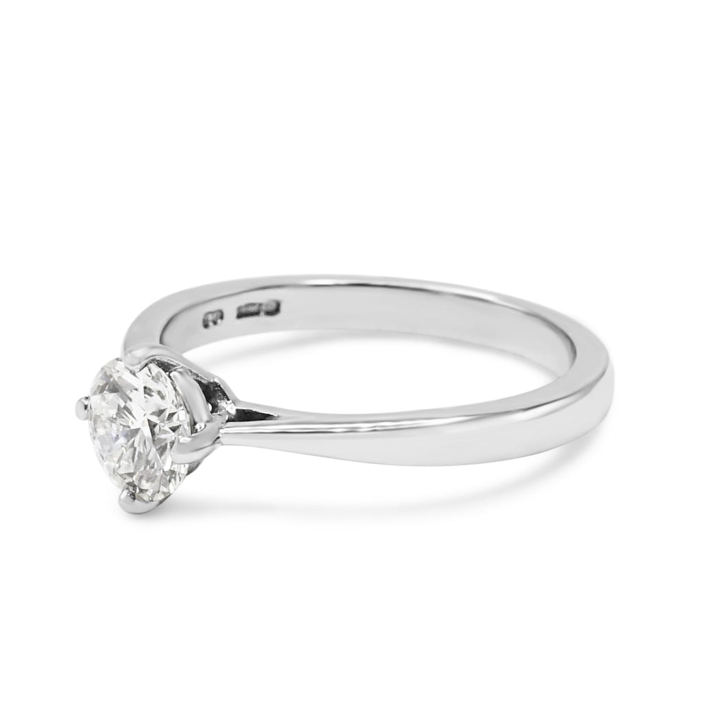 used GIA Certificated Solitaire Brilliant Cut Diamond Ring - Platinum