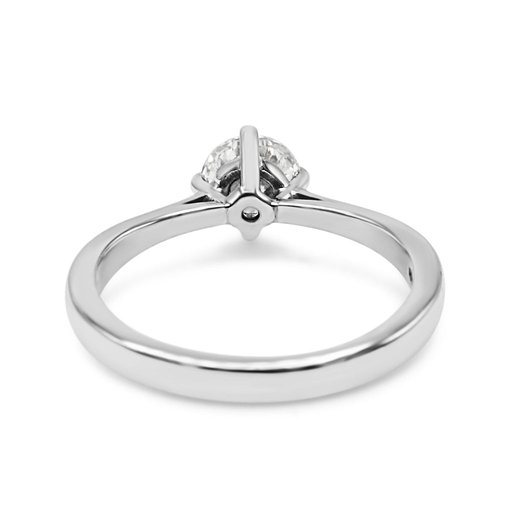 used GIA Certificated Solitaire Brilliant Cut Diamond Ring - Platinum