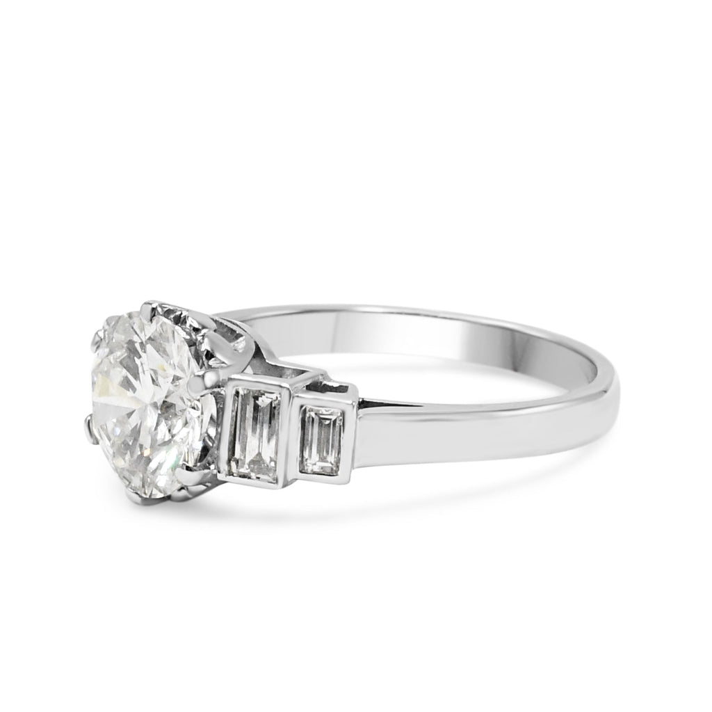 used Handmade GCS Certificated Diamond Solitaire Ring