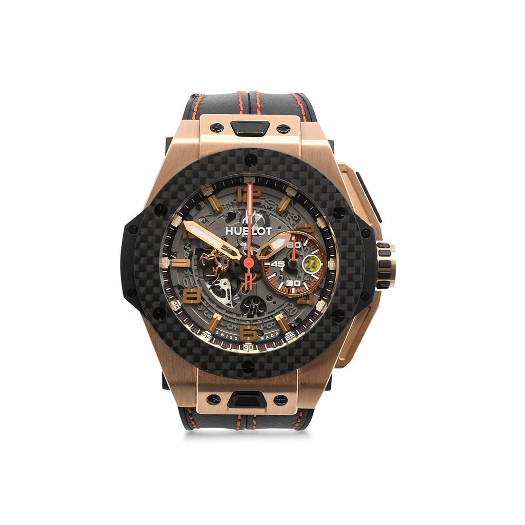 used Hublot Big Bang Ferrari 45mm 18ct Rose Gold Skeleton Watch