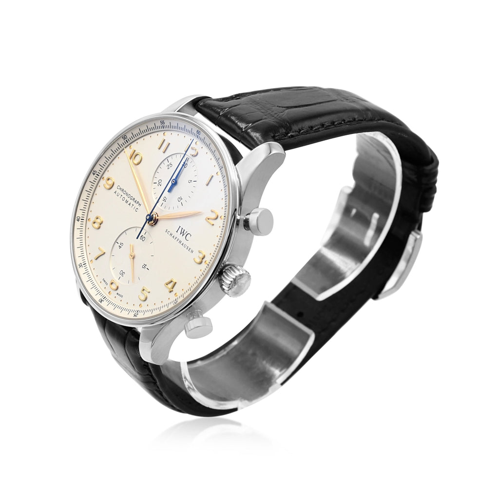 used IWC Portugese Chronograph 41mm Steel Watch - Ref IW371401
