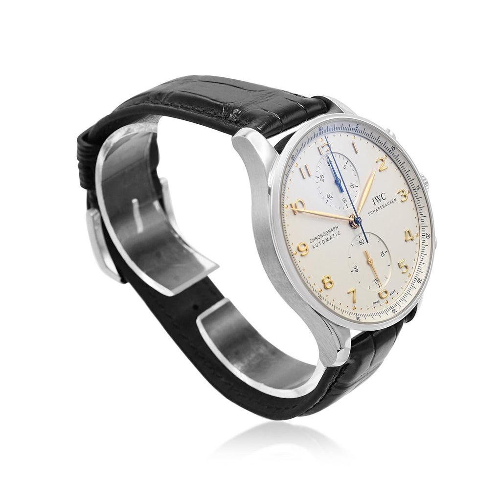 used IWC Portugese Chronograph 41mm Steel Watch - Ref IW371401
