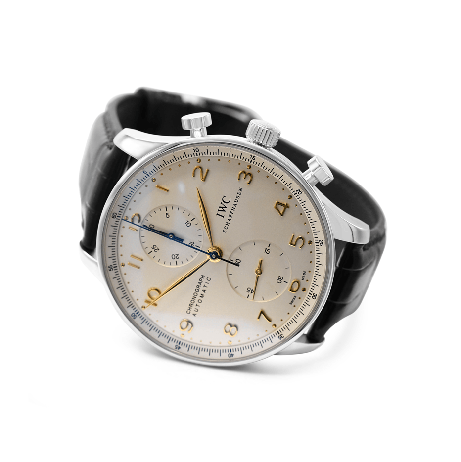used IWC Portugese Chronograph 41mm Steel Watch - Ref IW371401