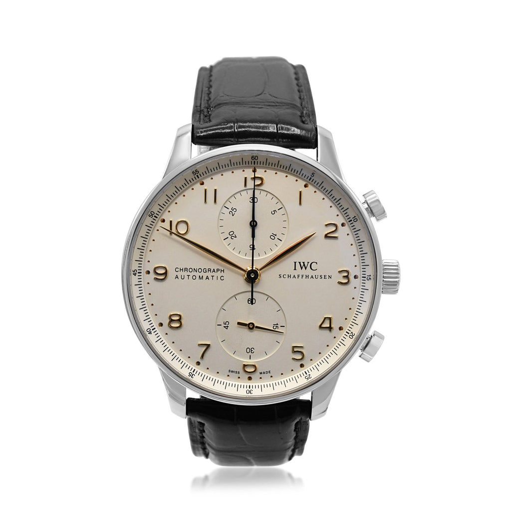 used IWC Portugese Chronograph 41mm Steel Watch - Ref IW371401