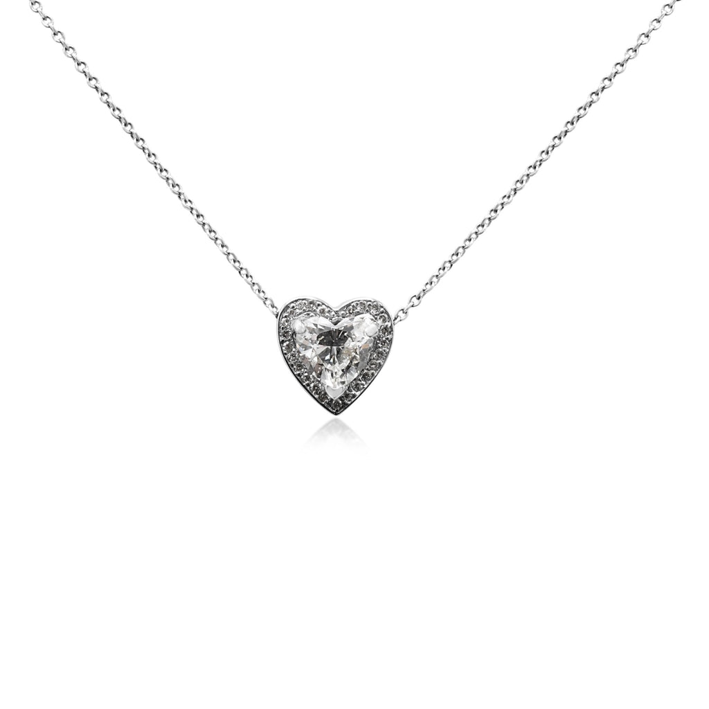 used Kishek Heart Brilliant Diamond Pendant Necklace