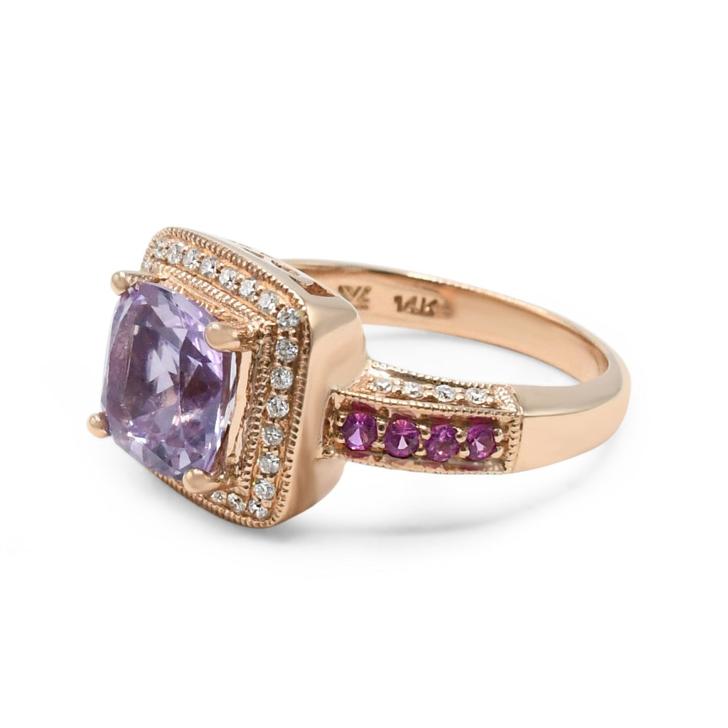 used Le Vian Amethyst & Diamond Ring - 14ct Rose Gold