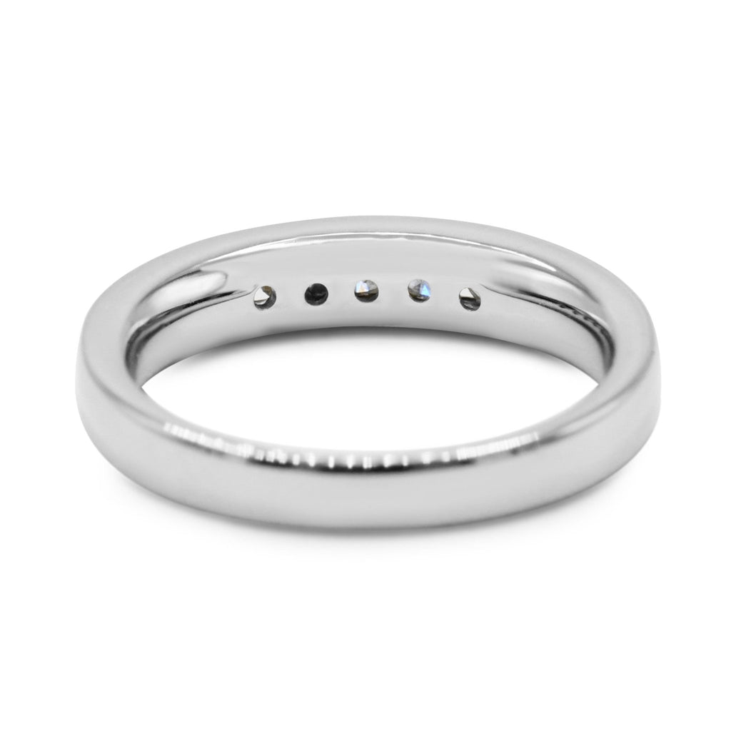 used Leo Diamond Brilliant Cut Diamond Half Eternity Band Ring - Platinum