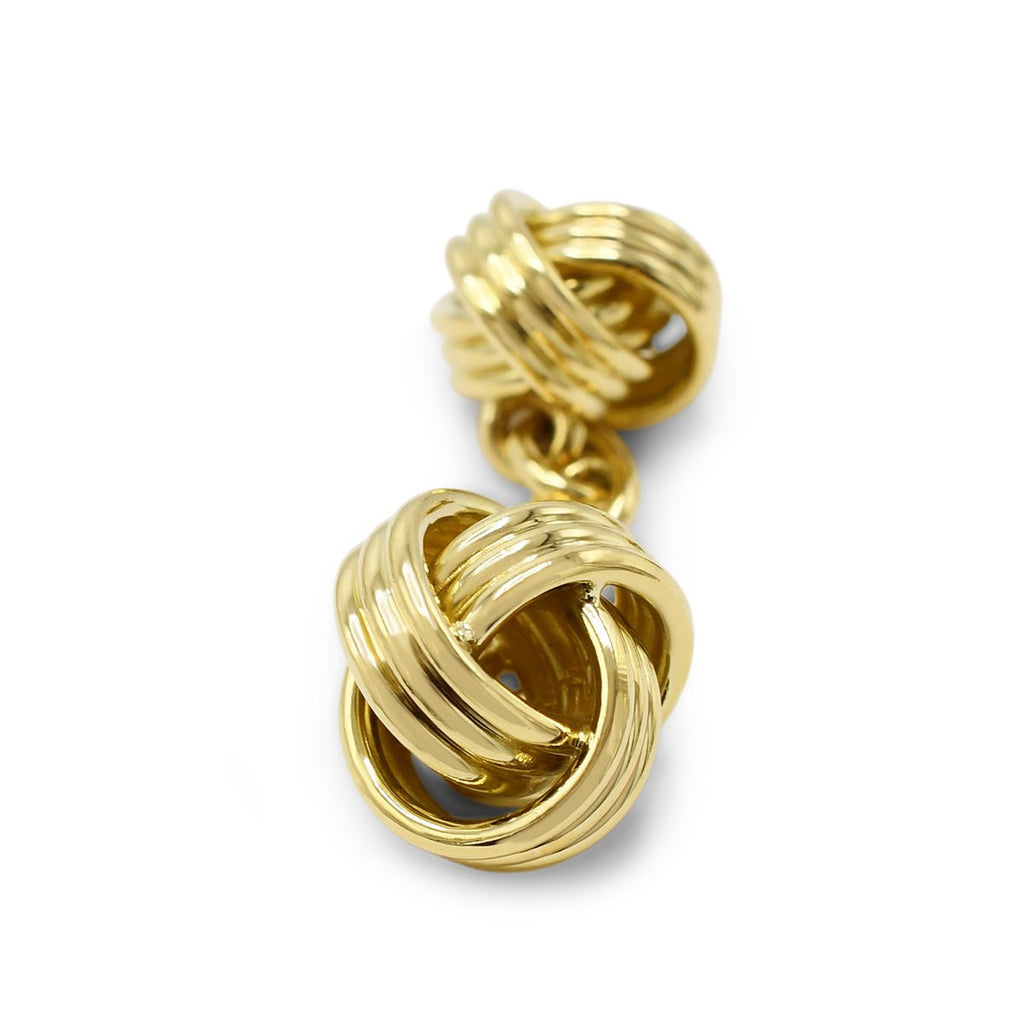 used Links Of London Chain Link Knot Cufflinks - 18ct Yellow Gold