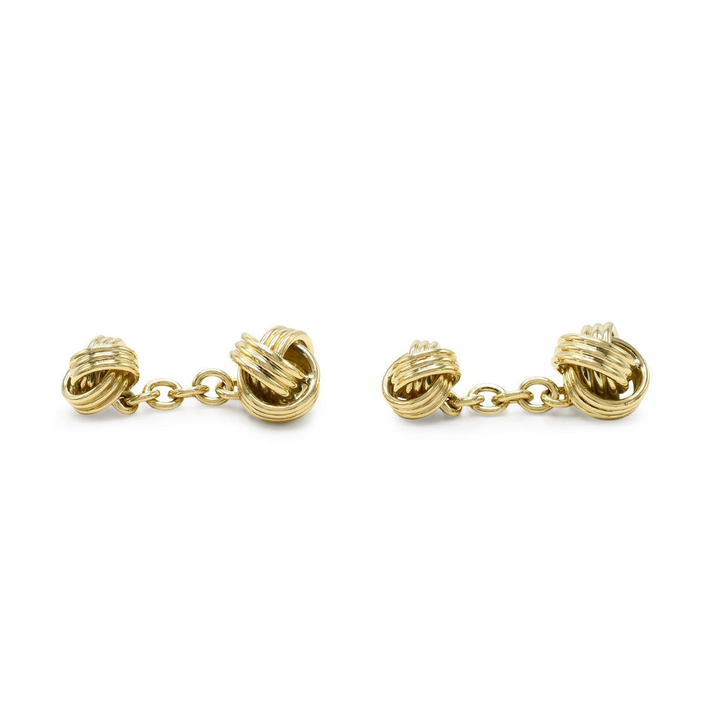 used Links Of London Chain Link Knot Cufflinks - 18ct Yellow Gold