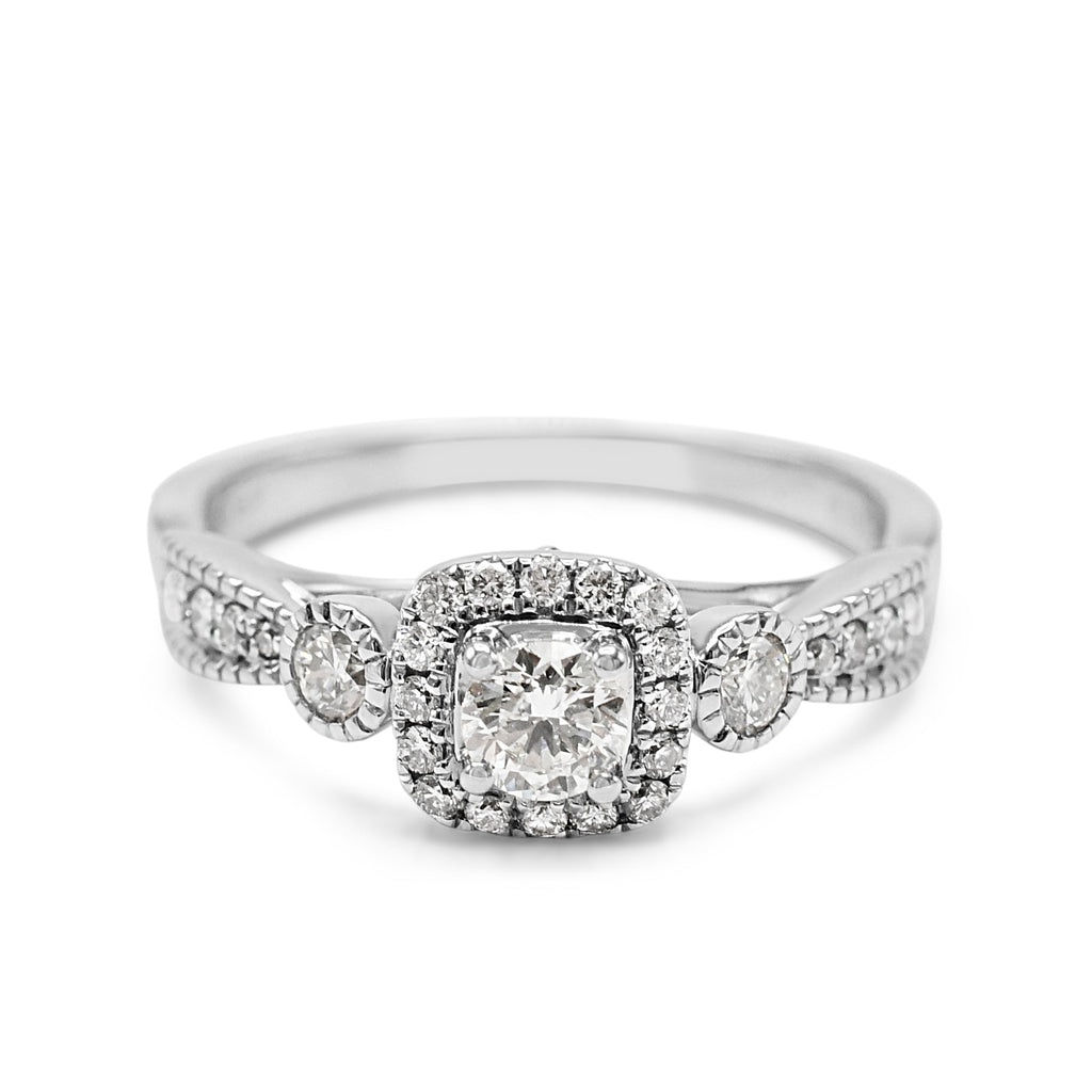 used Love Vera Wang Brilliant Cut Diamond Ring, Diamond Shoulders