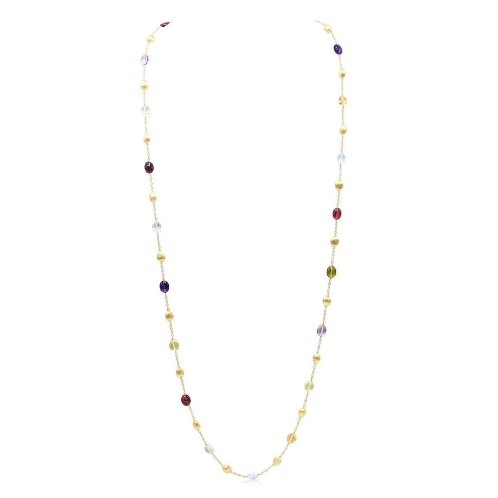 used Marco Bicego Multi Gem Long Necklace 36"