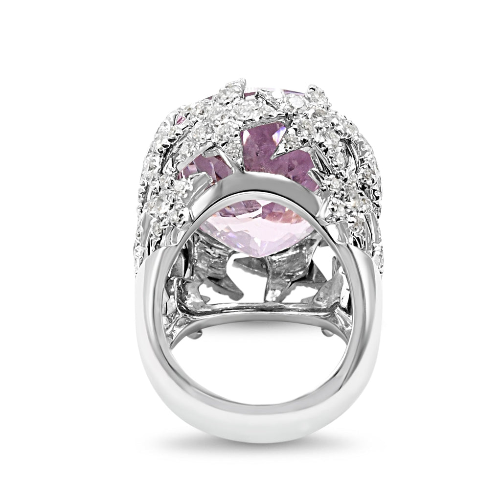 used Margherita Burgener Kunzite & Diamond Ring