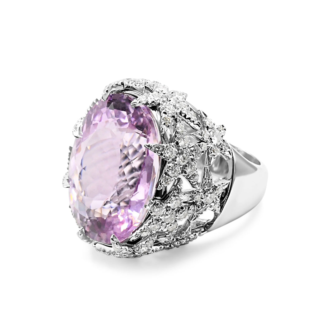 used Margherita Burgener Kunzite & Diamond Ring