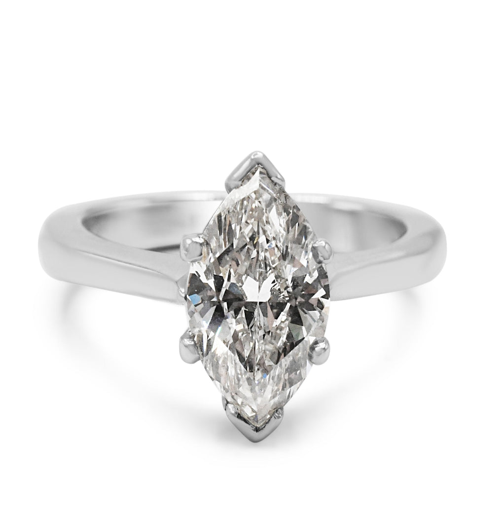 used Marquise Cut Diamond Ring - 18ct White Gold