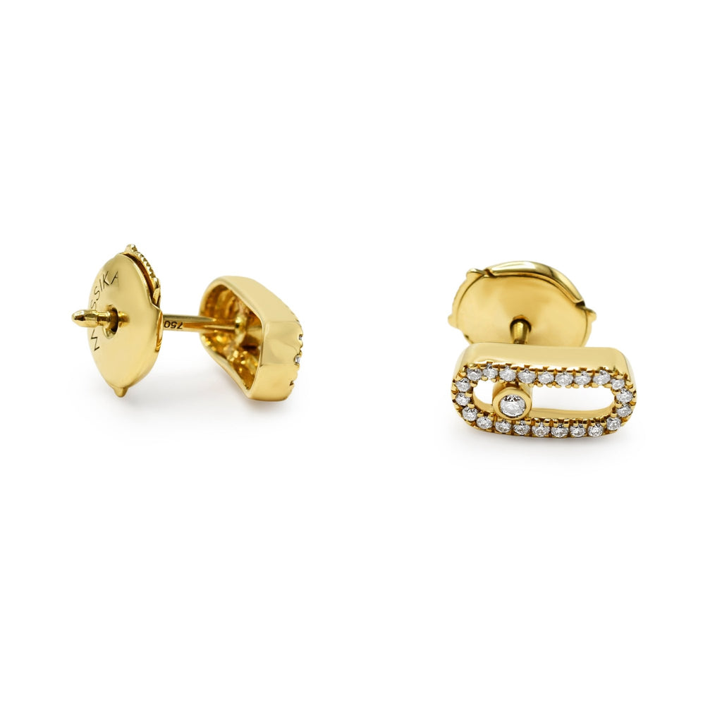 used Messika Move Uno Diamond Stud Earrings