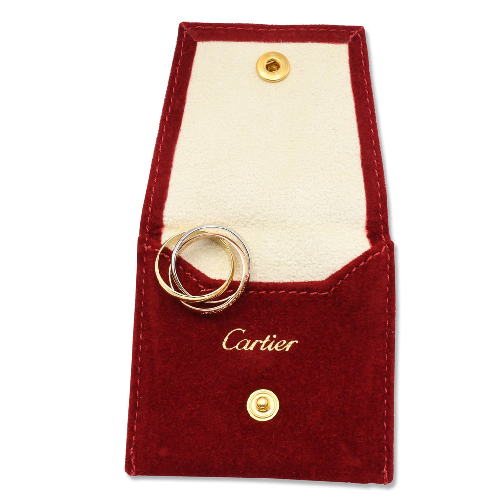 used Must De Cartier Trinity Ring Size 55 - 18ct Three Colour Gold