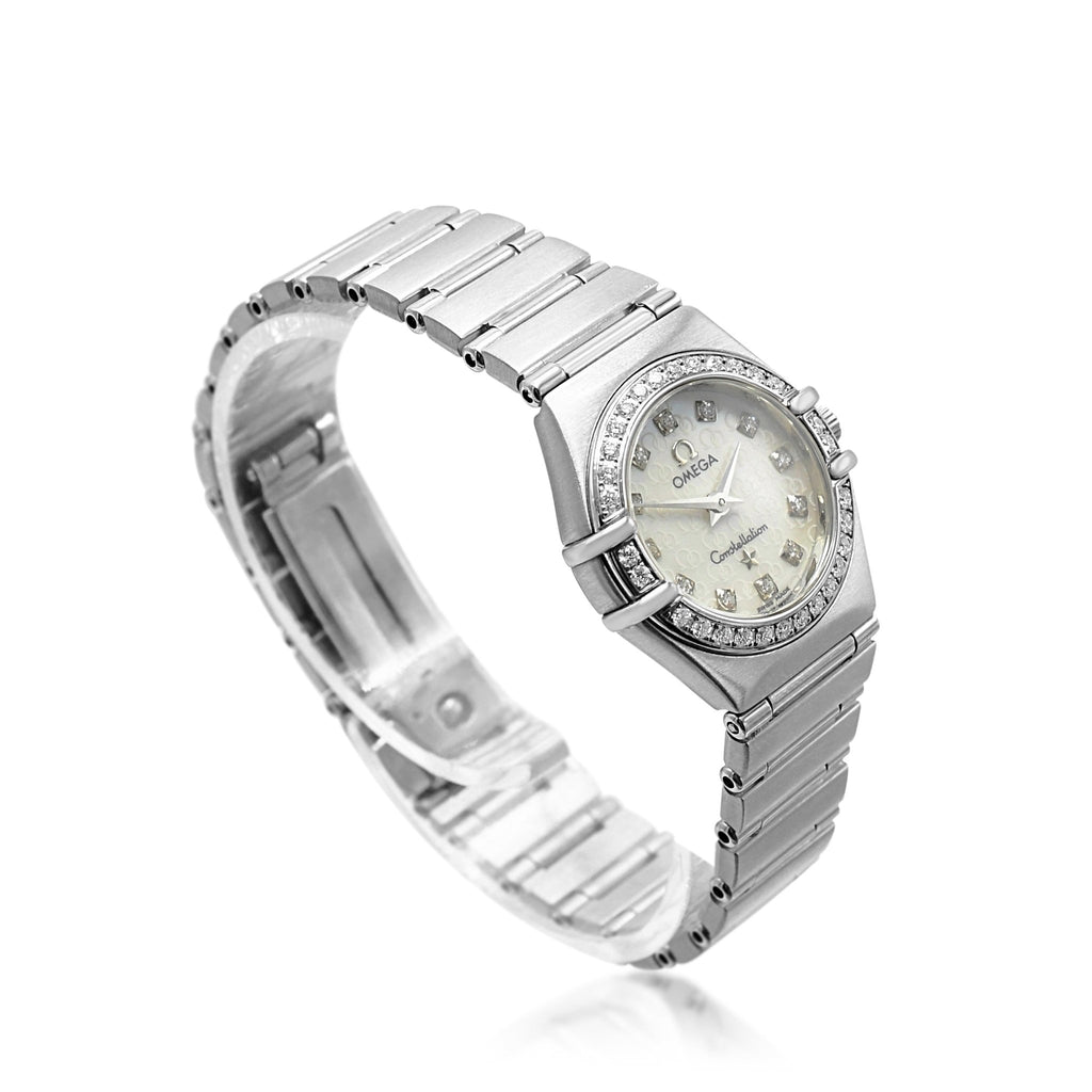 used Omega Constellation 22.5mm Quartz Diamond Watch, Mini Ref 14607500