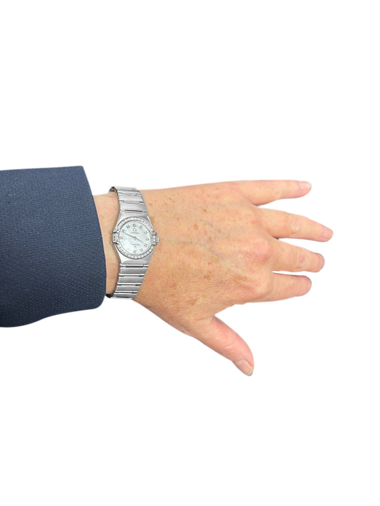 used Omega Constellation 22.5mm Quartz Diamond Watch, Mini Ref 14607500