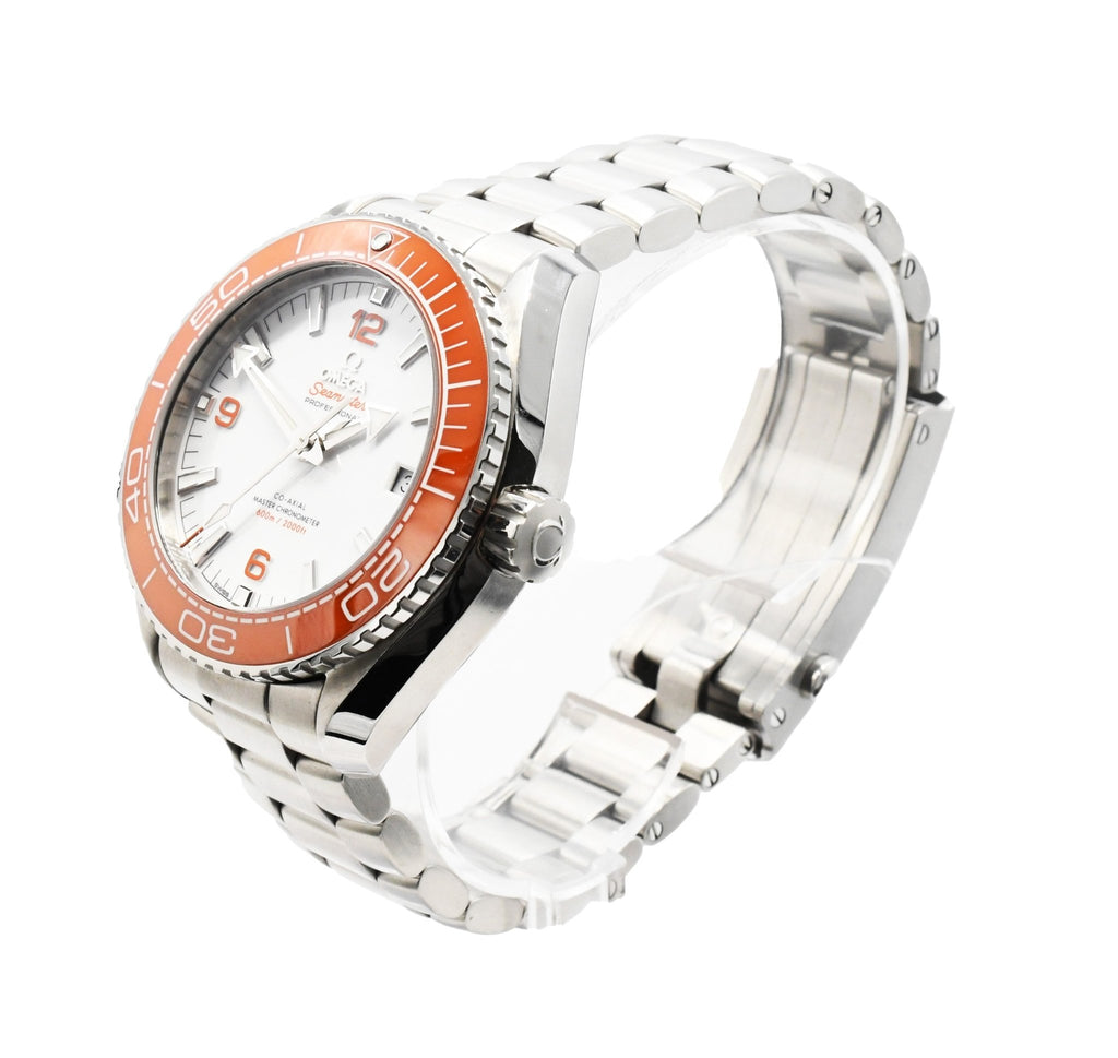 used Omega Seamaster Planet Ocean 600M Orange Bezel Watch