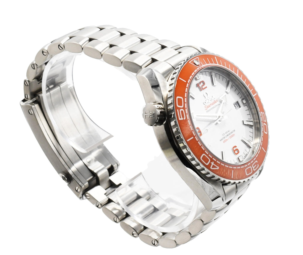 used Omega Seamaster Planet Ocean 600M Orange Bezel Watch