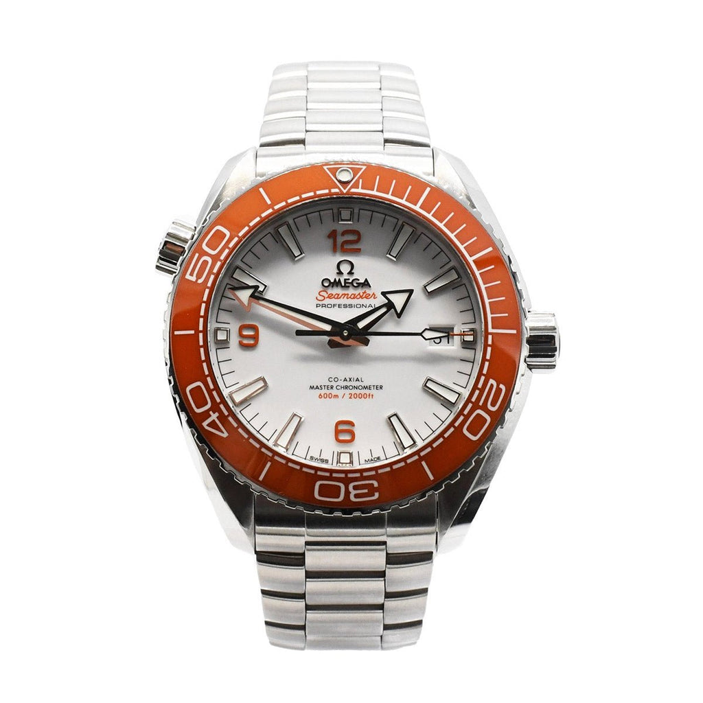 used Omega Seamaster Planet Ocean 600M Orange Bezel Watch