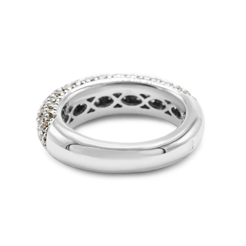 used Pave Set Champagne Brilliant Cut Diamond Set Bombe Ring