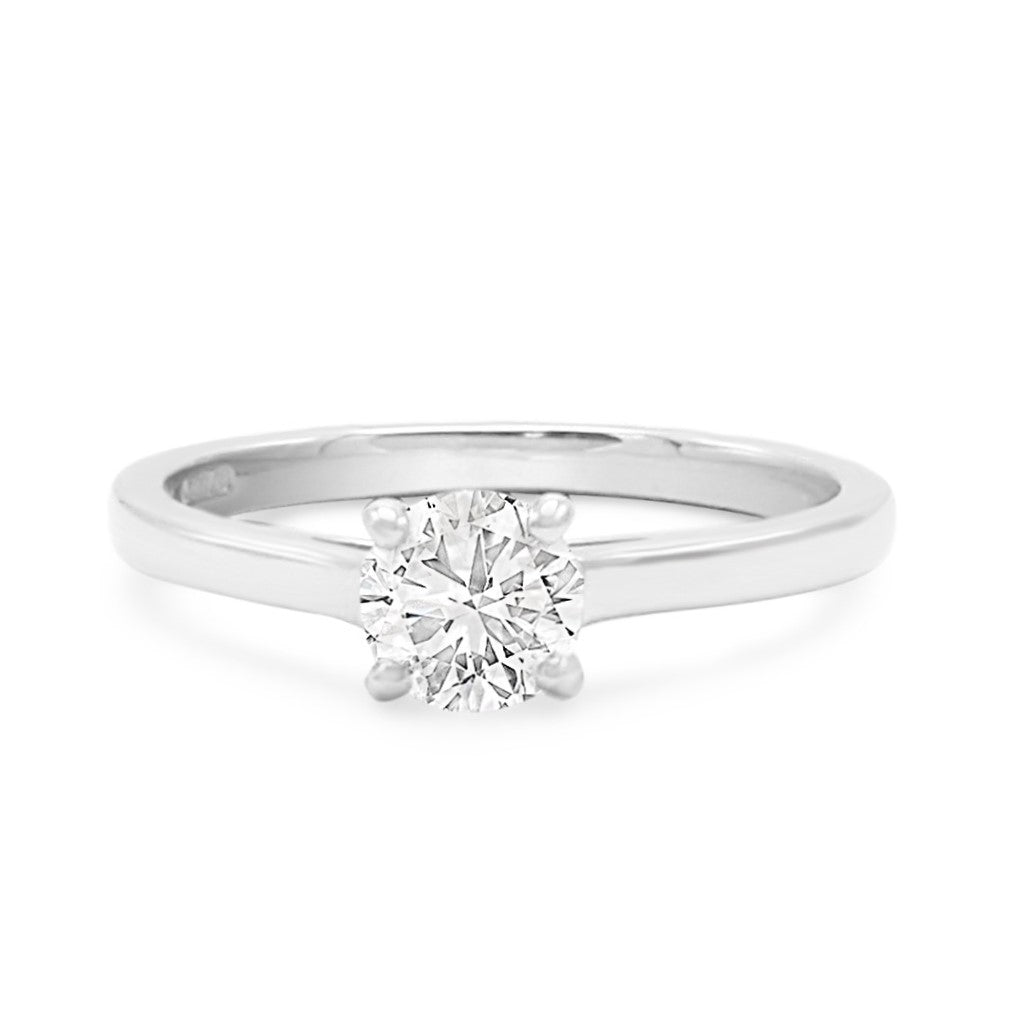 used Platinum GIA Certificated Brilliant Cut Solitaire Ring